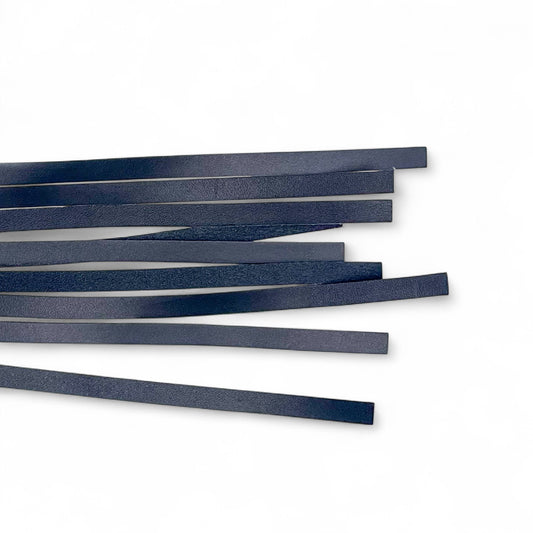 10pcs Black Leather Strips – Wickett & Craig – 2 to 3 oz – 5/16" x 11"