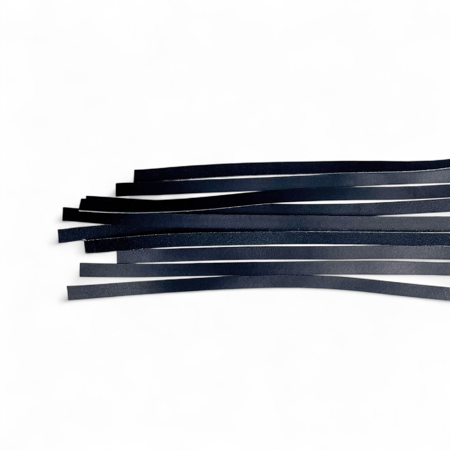 10pcs Black Leather Strips – Wickett & Craig – 2 to 3 oz – 5/16" x 11"