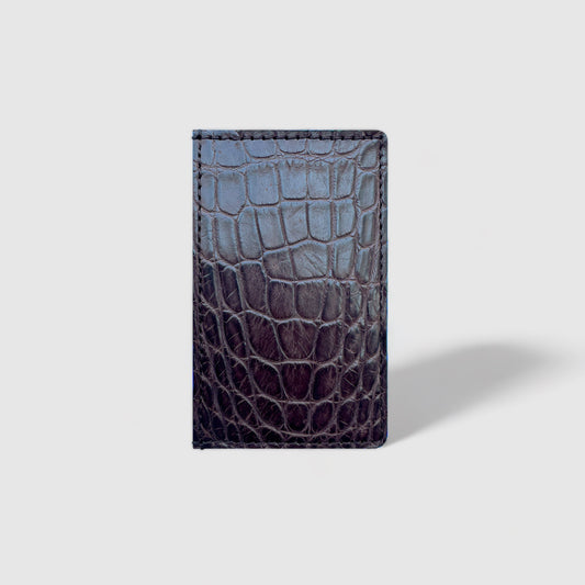 Alligator Card Holder - Chocolate