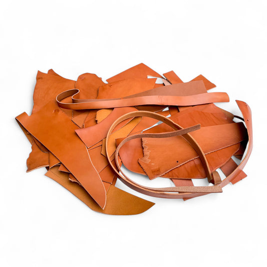 2 lbs English Tan Bridle Leather Scraps – Wickett & Craig