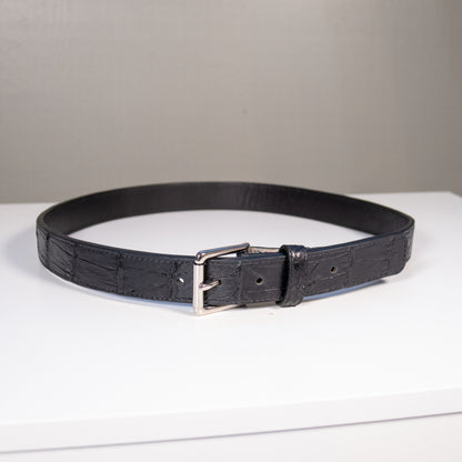 Black American Alligator Belt - Size 35