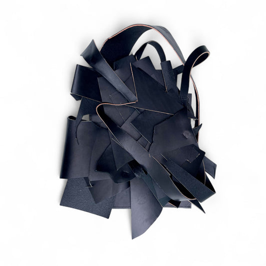 2 lbs Black English Bridle Leather Scraps – Wickett & Craig