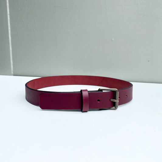 The Calyer - Burgundy with Antique Brass - Size 30