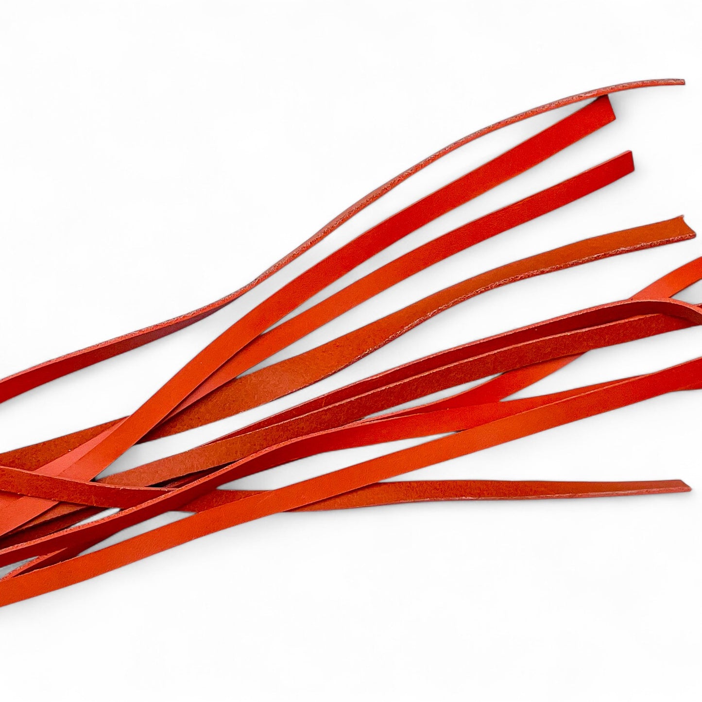 10 Orange Leather Strips – Wickett & Craig – 2 to 3 oz – 5/16" x 11"