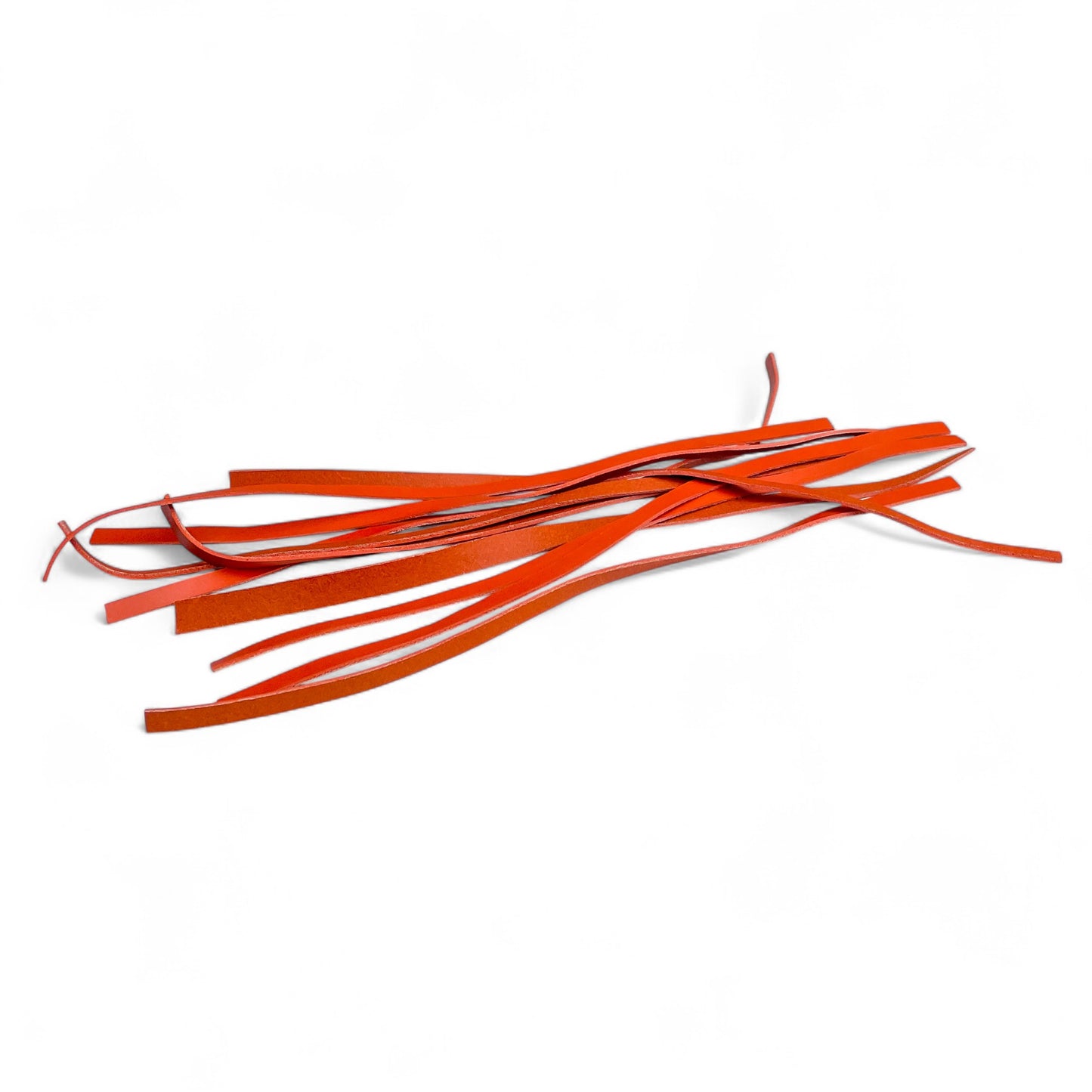 10 Orange Leather Strips – Wickett & Craig – 2 to 3 oz – 5/16" x 11"